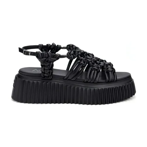 AGL , alice flatform sandals ,Black female, Sizes: