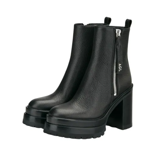 AGL , High-heeled boots ,Black female, Sizes: