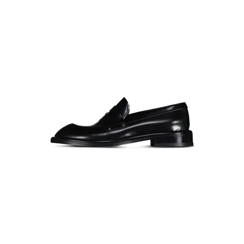 AGL , Italian Leather Loafers for Men ,Black male, Sizes: