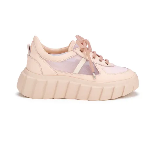 AGL , Pink Casual Closed Wedges Sneakers ,Pink female, Sizes: