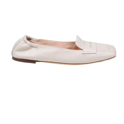 AGL , Soft Leather Loafer Moccasin ,Beige female, Sizes: