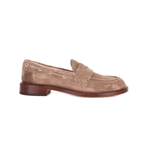 AGL , Suede Loafers ,Brown female, Sizes: