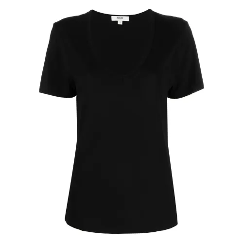 Agolde , Black V-Neck T-Shirt ,Black female, Sizes: