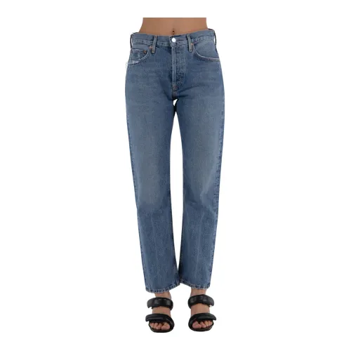 Agolde , Long Invention Denim Jeans ,Blue female, Sizes: