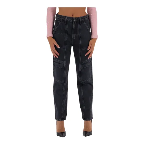 Agolde , Panther Denim Cargo Jeans ,Black female, Sizes: