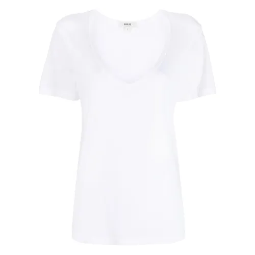 Agolde , White V-Neck T-Shirt ,White female, Sizes: