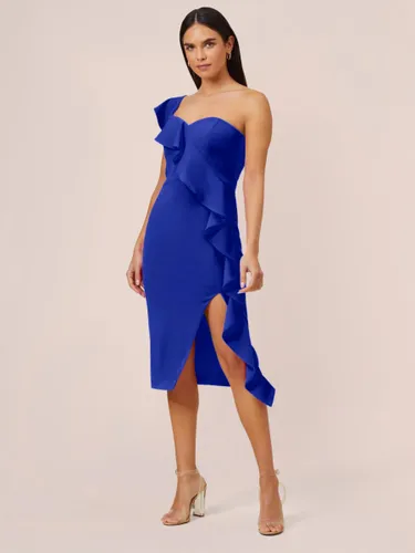 Aidan by Adrianna Papell Knit Crepe Cocktail Dress - Royal Sapphire - Female