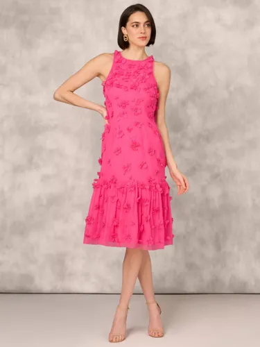 Aidan Mattox by Adrianna Papell Embellishment Cocktail Dress, Electric Pink - Electric Pink - Female