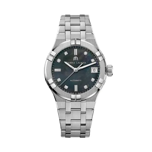 Aikon Automatic Date 35mm Ladies Watch Black Mother Of Pearl
