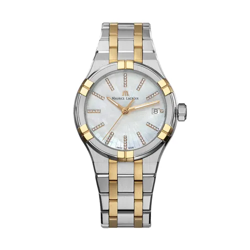 Aikon Quartz Date 35mm Ladies Watch Mother Of Pearl