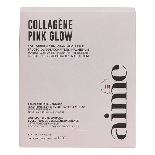 Aime Collagène Pink Glow Food Supplement X 10 Sticks