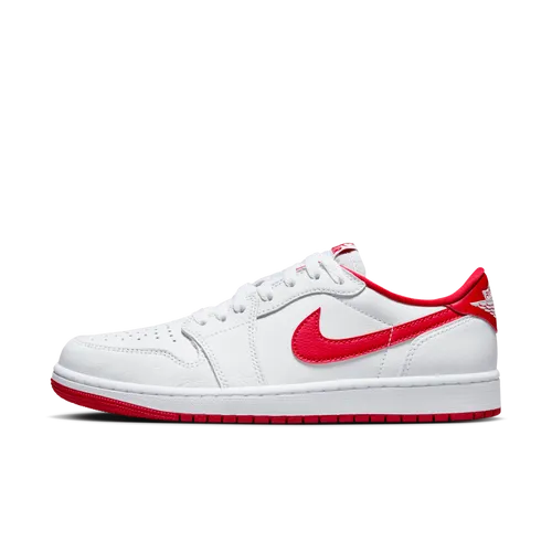 Air Jordan 1 Low OG 'White/Red' Men's Shoes - White