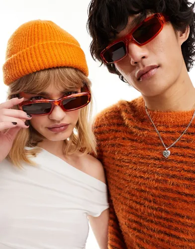 AJ Morgan wraparound sunglasses in orange