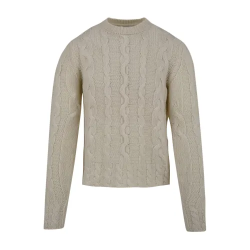 Akep , Cream Sweater for Men ,Beige male, Sizes: