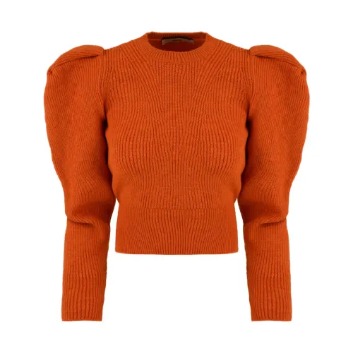 Akep , Orange Sweaters for Women ,Orange female, Sizes: