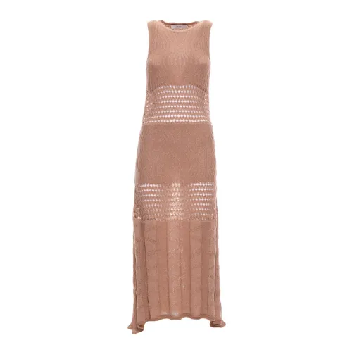 Akep , Sabbia Stylish Dress ,Beige female, Sizes: