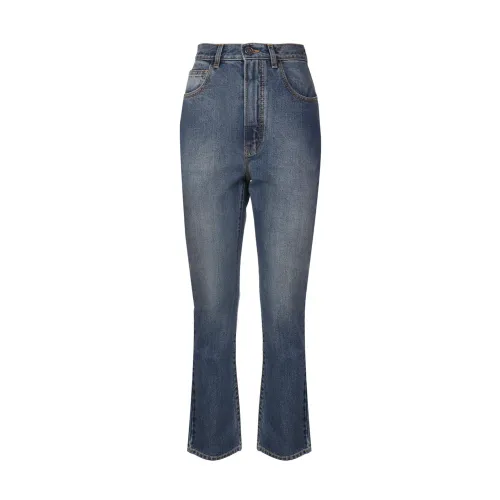 Alaïa , Blue Denim Cotton Jeans ,Blue female, Sizes: