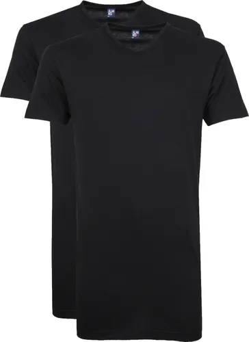 Alan Red Vermont V-Hals T-Shirt 2Pack Black