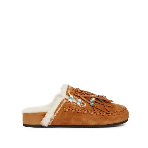Alanui , HNY Honey Mules - Flat Shoes ,Brown female, Sizes: