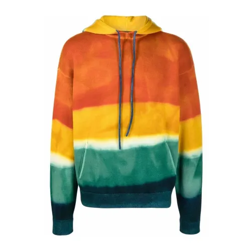 Alanui , Orange Wool Sweatshirt for Men ,Orange male, Sizes: