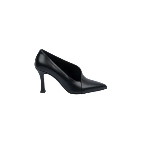 Albano , Black Collared Decollete with 70mm Heel ,Black female, Sizes: