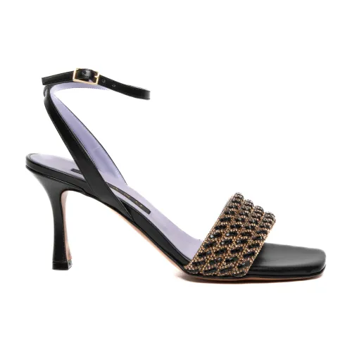 Albano , High Heel Sandals ,Black female, Sizes: