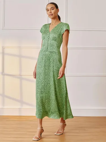 Albaray Forget Me Knot Dress, Green - Green - Female