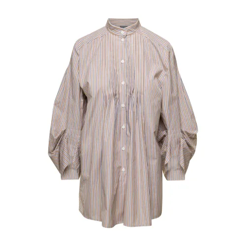 Alberta Ferretti , Beige Striped Shirt ,Multicolor female, Sizes: