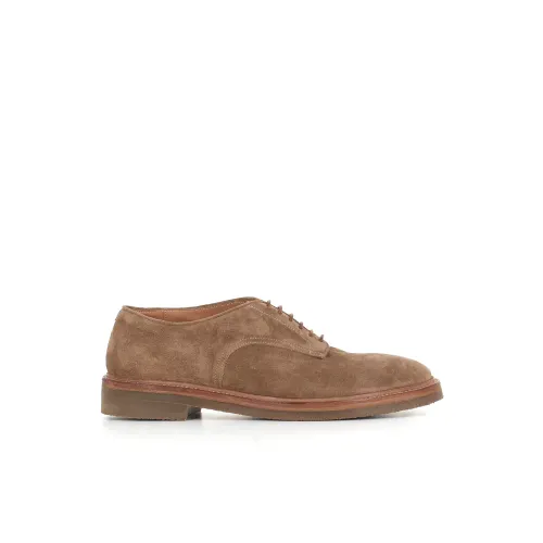 Alberto Fasciani , Beige Suede Derby Flat Shoes ,Beige male, Sizes: