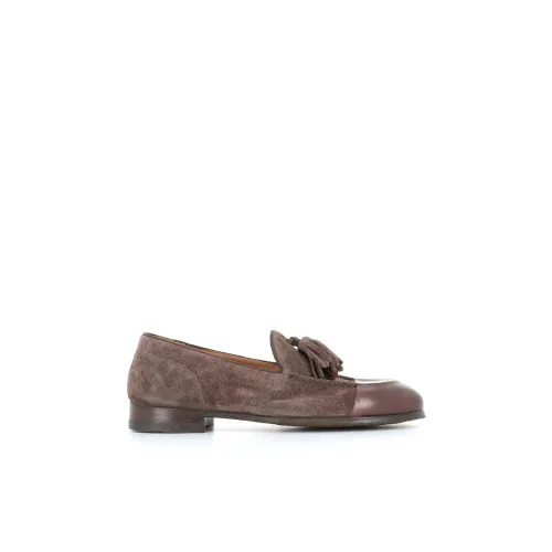 Alberto Fasciani , Bi-Material Tassel Moccasin Sandals ,Brown female, Sizes: