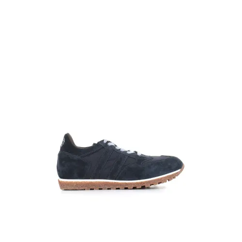 Alberto Fasciani , Blue Suede and Nylon Sneakers with Cork and Latex Sole ,Blue female, Sizes: