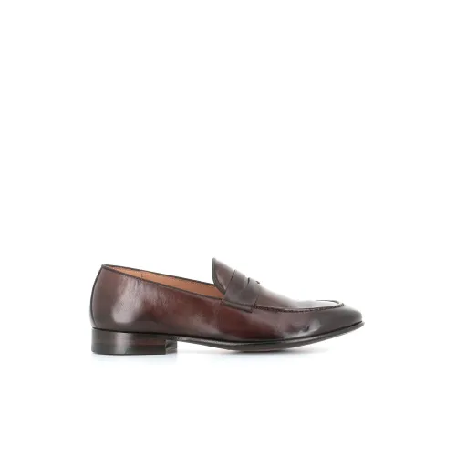 Alberto Fasciani , Classic Dark Brown Leather Sandals ,Brown male, Sizes:
