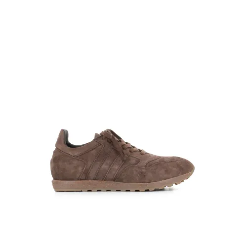 Alberto Fasciani , Espresso Suede Sneakers with Removable Insole ,Brown male, Sizes: