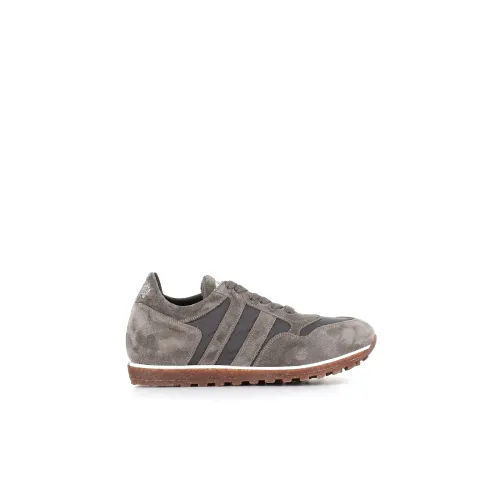 Alberto Fasciani , Grey Suede and Nylon Sneakers with Cork and Latex Sole ,Gray female, Sizes: