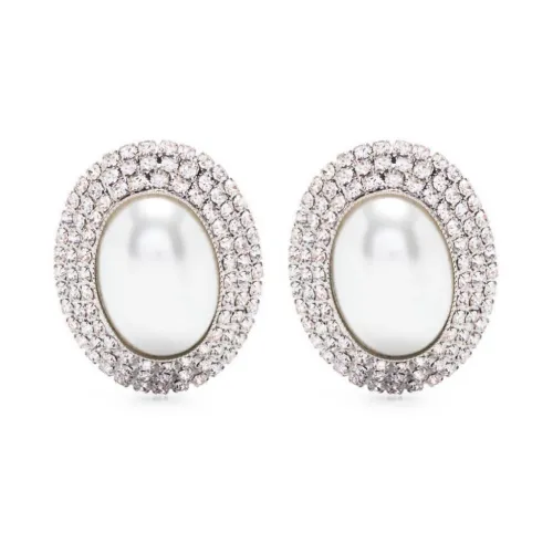 Alessandra Rich , Silver Ss24 Women's Earrings ,Gray female, Sizes: ONE SIZE
