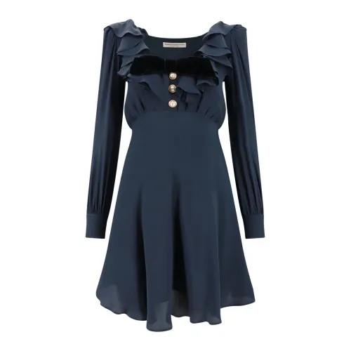 Alessandra Rich , Women`s Clothing Dress Blue Aw23 ,Blue female, Sizes: