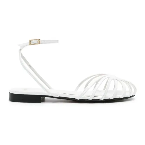 Alevi Milano , White Patent Leather Sandals ,White female, Sizes: