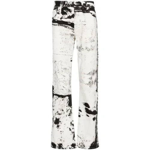 Alexander McQueen , Abstract Pattern Print Jeans ,Multicolor male, Sizes: