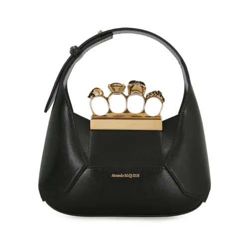 Alexander McQueen , Alexander Mcqueen Jewelled Hobo Mini Bag ,Black female, Sizes: ONE SIZE
