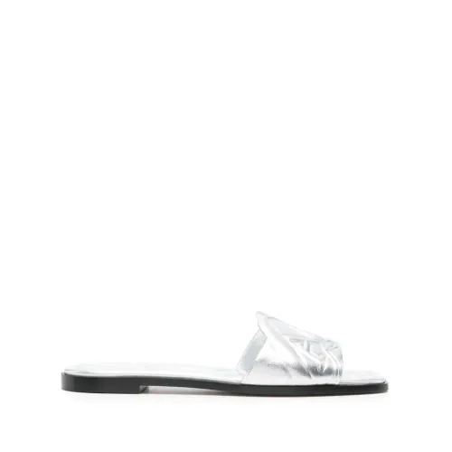 Alexander McQueen , Alexander McQueen Sandals Silver ,Gray female, Sizes: