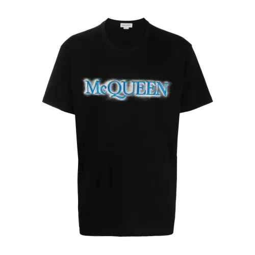 Alexander McQueen , Alexander McQueen T-shirts and Polos Black ,Black male, Sizes: