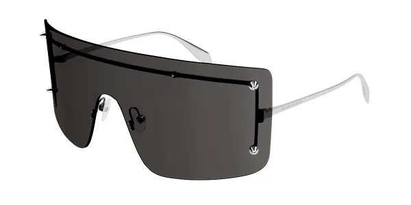 Alexander McQueen AM0412S 001 Men's Sunglasses Silver Size 199
