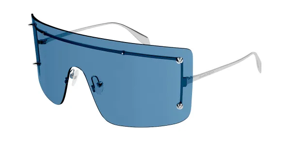 Alexander McQueen AM0412S 004 Men's Sunglasses Silver Size 199