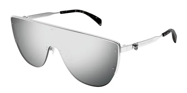 Alexander McQueen AM0457S 004 Men's Sunglasses Silver Size 99