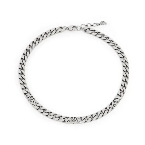 Alexander McQueen , Antique Silver Bijouxecklace ,Gray male, Sizes: ONE SIZE