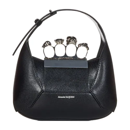 Alexander McQueen , Black Aw23 Calfskin Handbag - Stylish Women`s Bag ,Black female, Sizes: ONE SIZE
