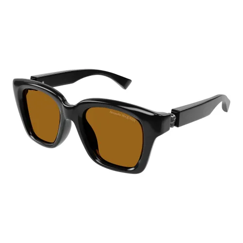 Alexander McQueen , Black/Brown Sunglasses ,Black male, Sizes: