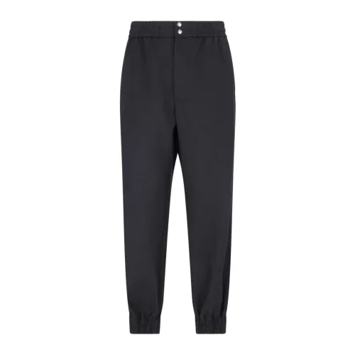 Alexander McQueen , Black Cargo Trousers with Elastic Waist ,Black male, Sizes: