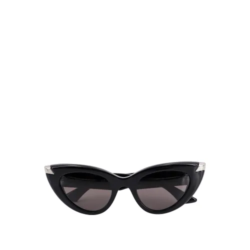 Alexander McQueen , Black Cat-Eye Sunglasses ,Black female, Sizes: ONE