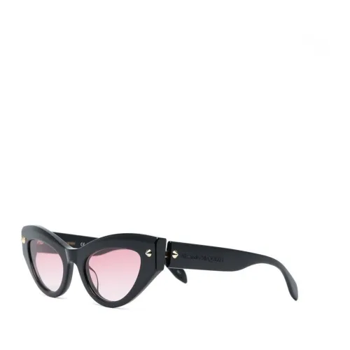 Alexander McQueen , Black Cat-Eye Sunglasses for Women ,Black female, Sizes: ONE